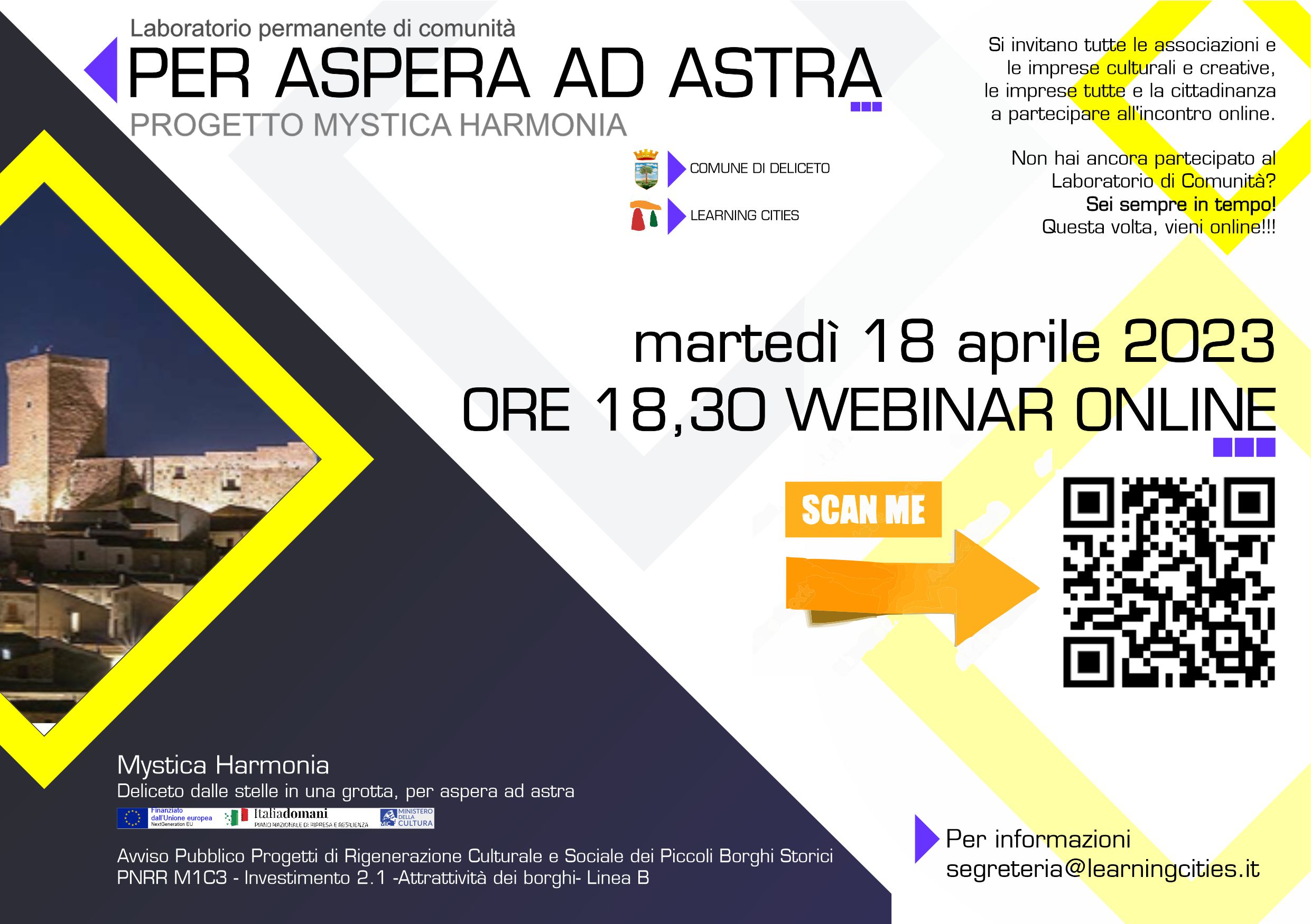PER ASPERA AD ASTRA, il Laboratorio di Comunità di Deliceto del progetto MYSTICA HARMONIA